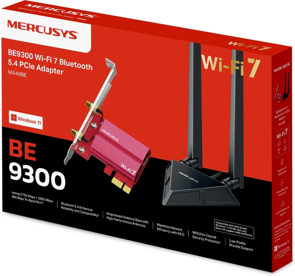 MERCUSYS MA49BE, Wi-Fi 7 a Bluetooth PCIe adaptér