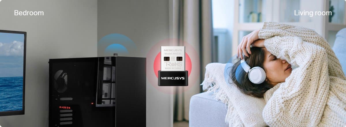 MERCUSYS MA530, USB nano adaptér s Bluetooth 5.3
