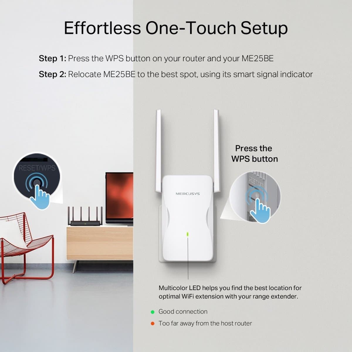 MERCUSYS ME25BE Wi-Fi 7 Range Extender