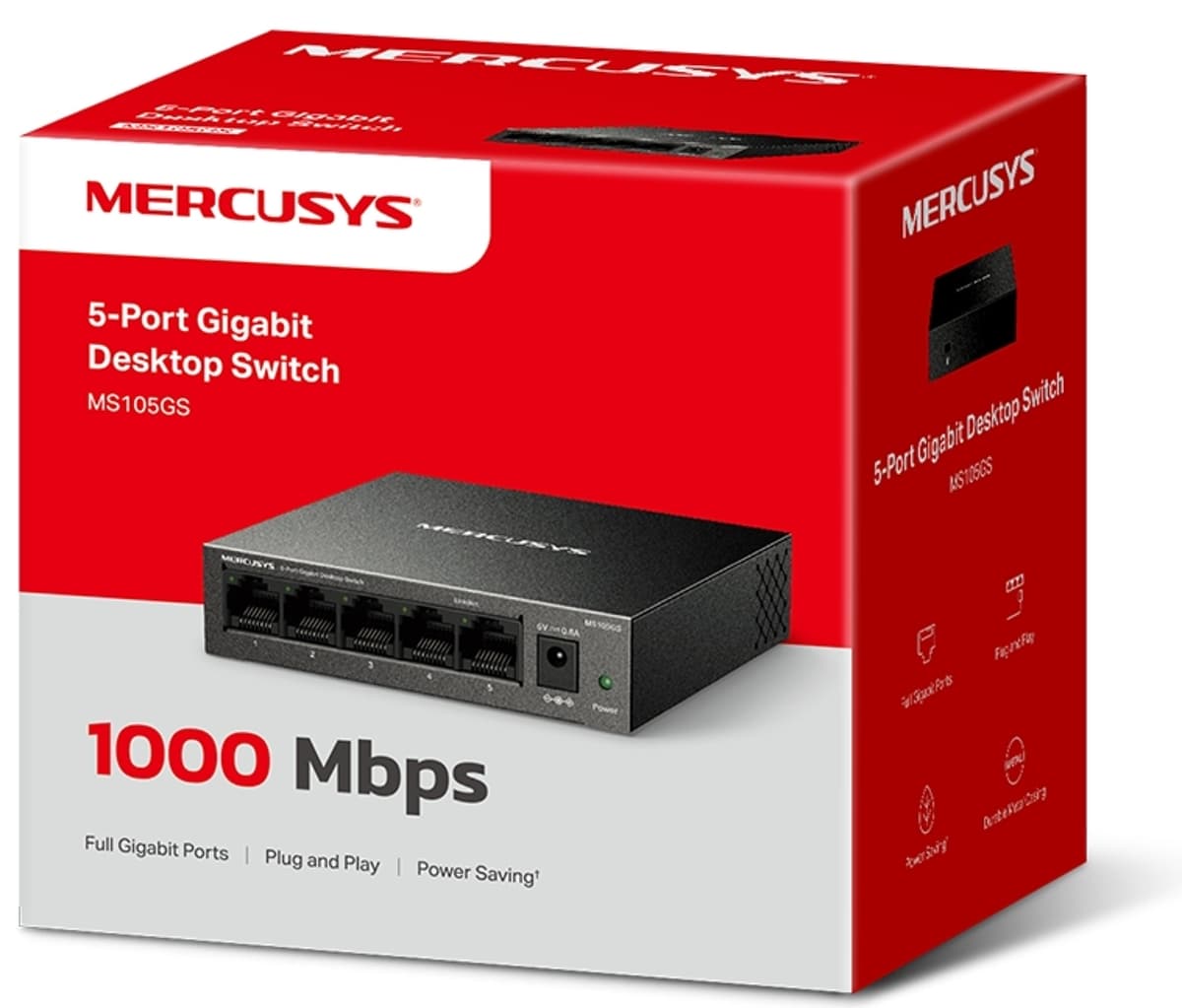 MERCUSYS MS105GS, Gigabitový switch
