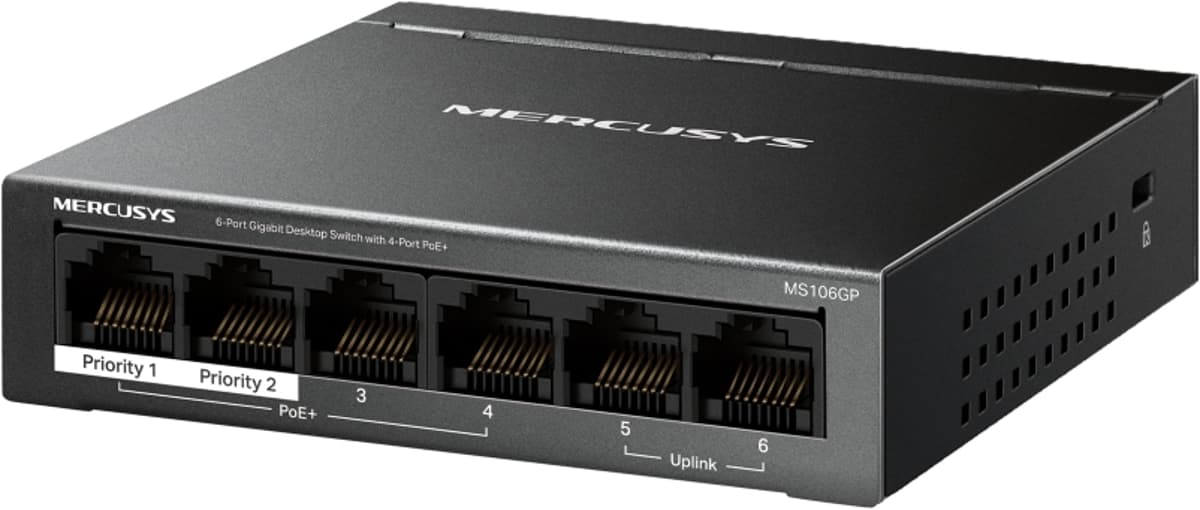 MERCUSYS MS106GP, Gigabitový PoE switch