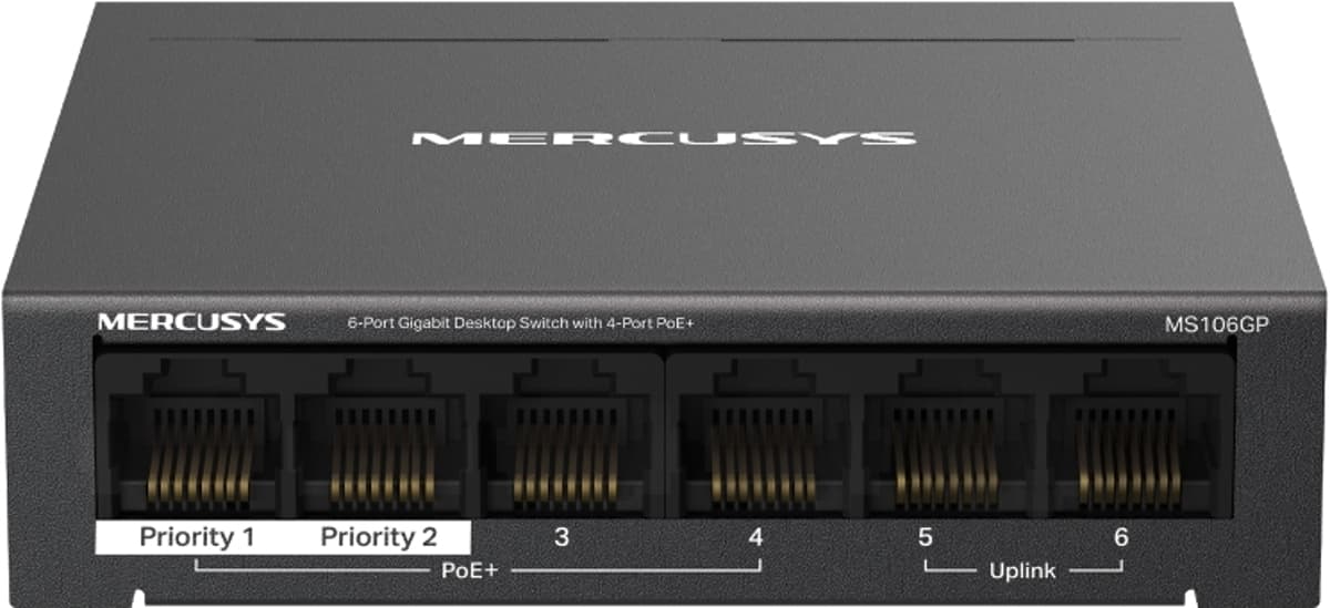 MERCUSYS MS106GP, Gigabitový PoE switch