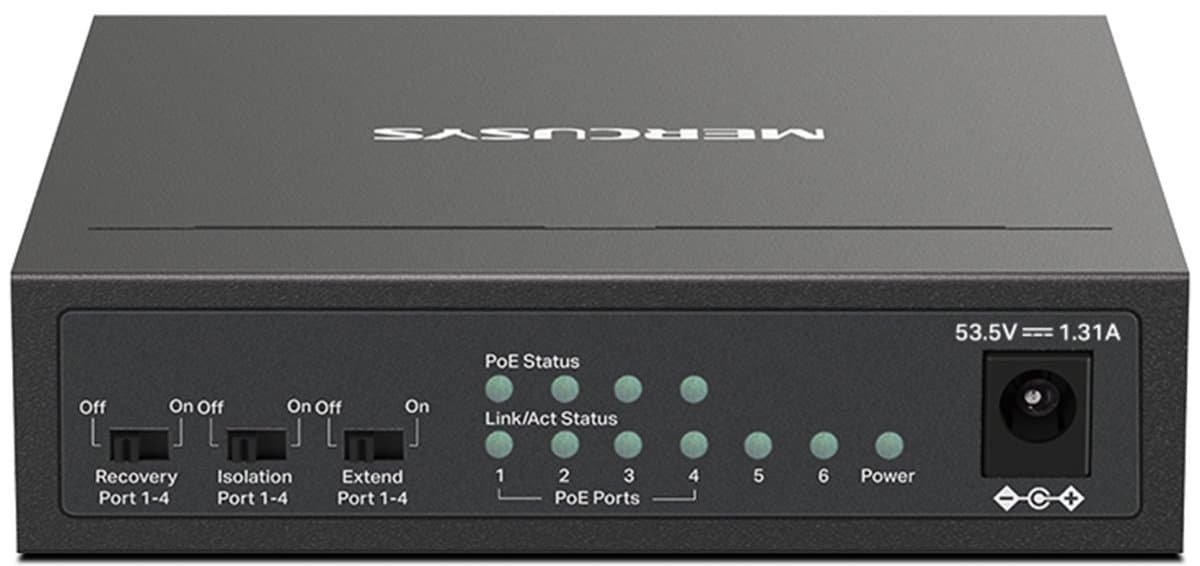 MERCUSYS MS106P switch s 4x PoE+