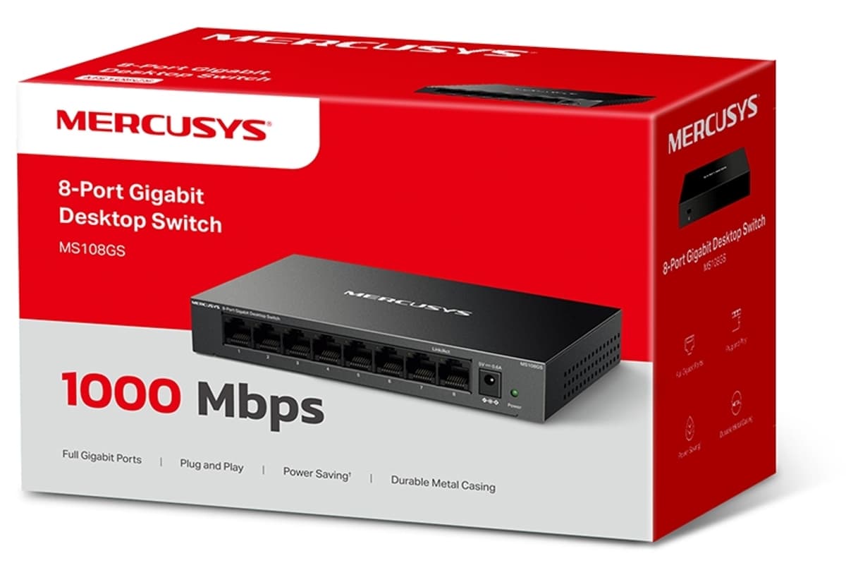 MERCUSYS MS108GS, Gigabitový switch