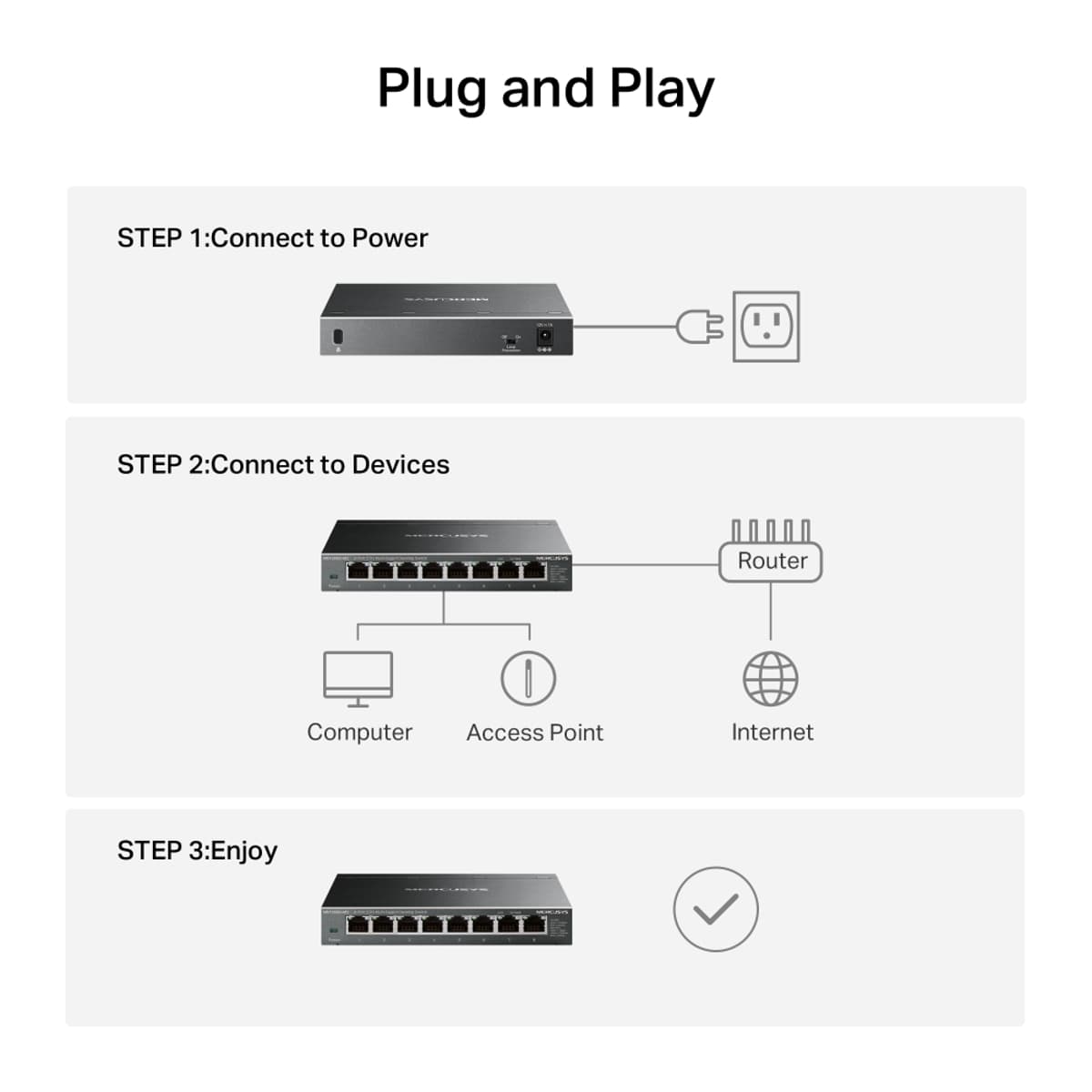 MERCUSYS MS108GS-M2, 2.5G switch