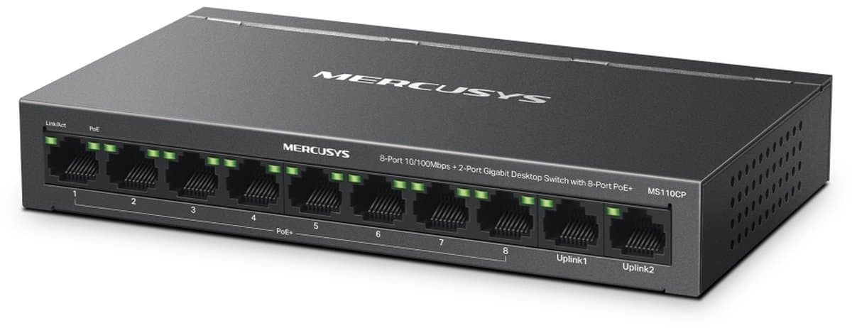 MERCUSYS MS110CP Gigabit switch s 8x PoE+