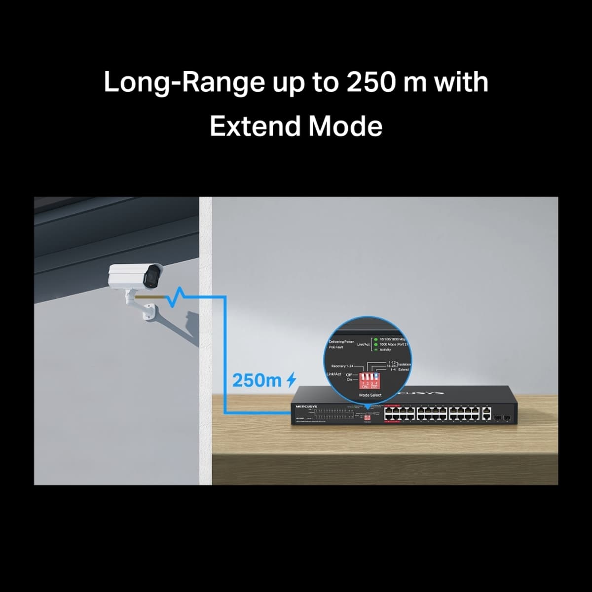 MERCUSYS MS128GP, Gigabitový PoE switch