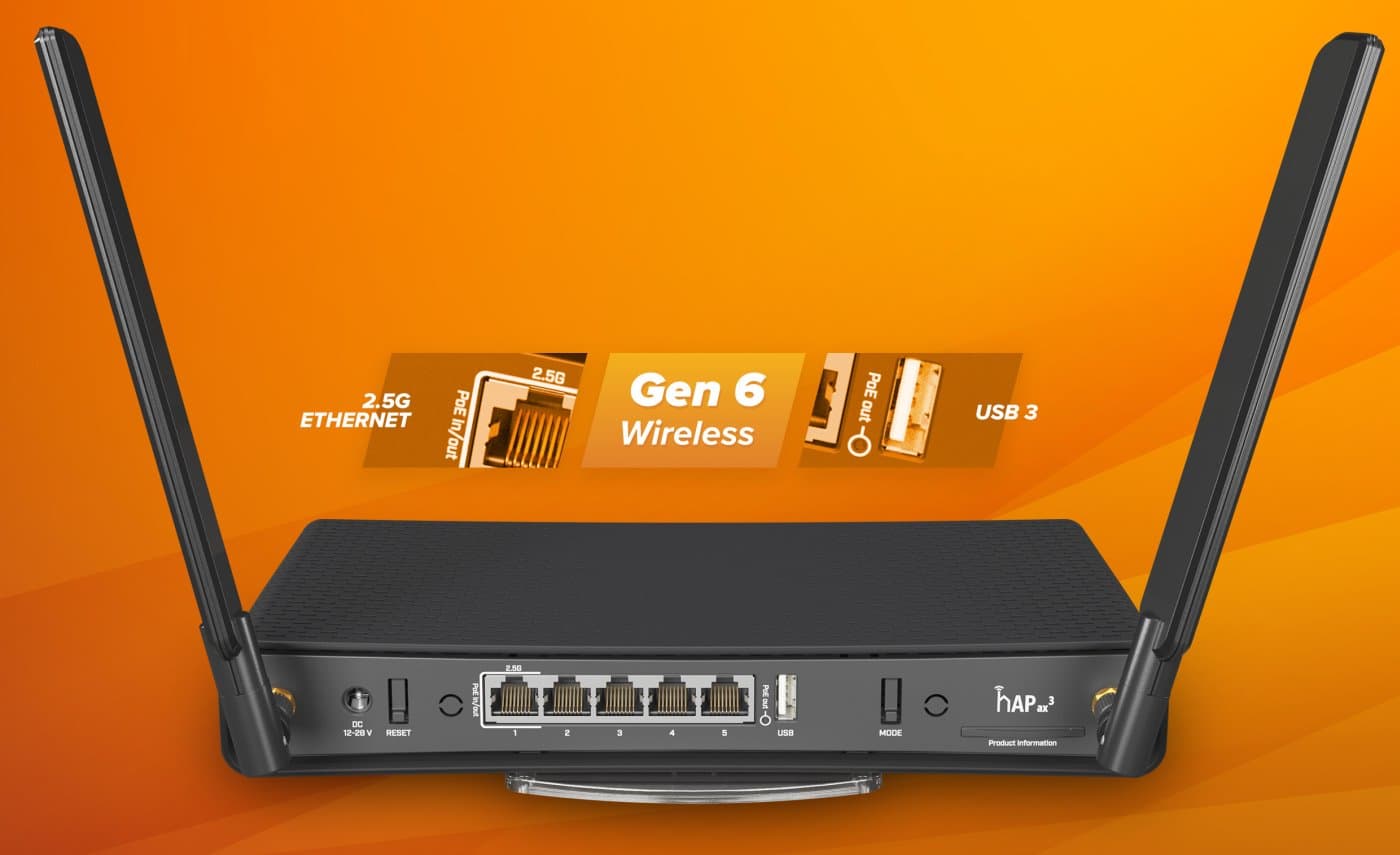 MikroTik C53UiG+5HPaxD2HPaxD, hAP ax3