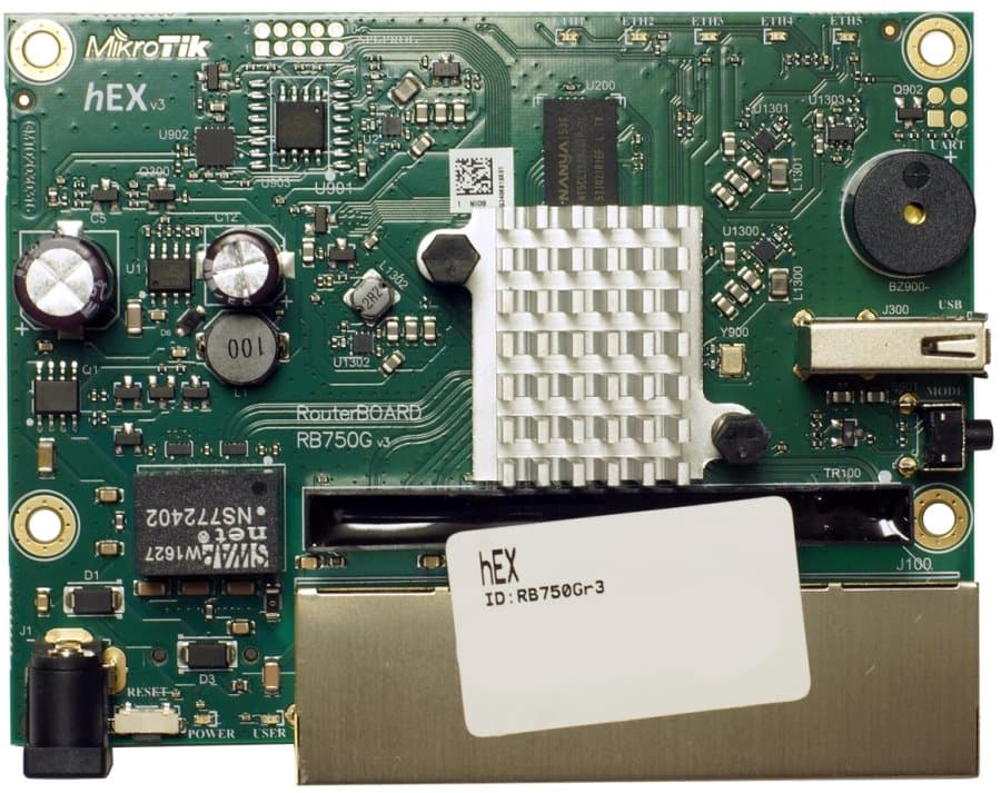 MikroTik RouterBOARD RB750Gr3, hEX router