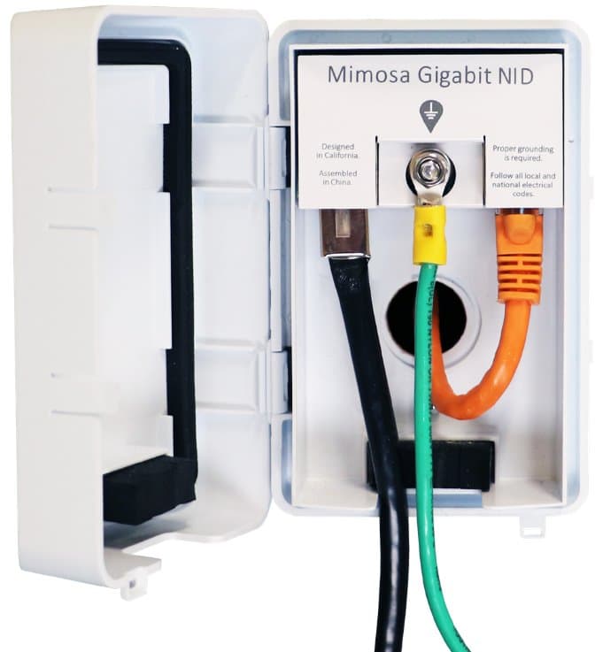 Mimosa NID, ethernetová přepěťová ochrana