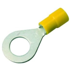 Oko GF-M6 lisovací, otvor 6mm, žlutá izolace