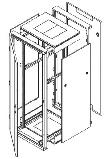 Rack Triton 19'' stojanový 42U/ 600x600 rozebíratelný