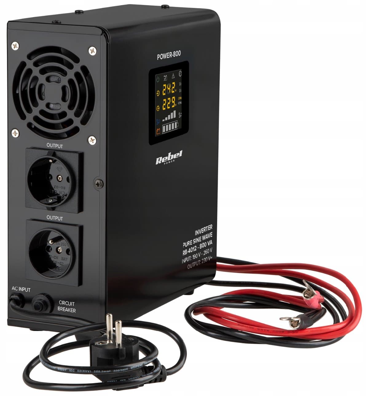 REBEL záložní zdroj UPS 500W 230V, 12V, montáž na zeď