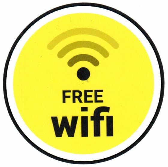Samolepka Free Wifi