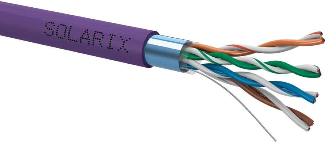 Solarix instalační kabel CAT5E FTP LSOH 305m box