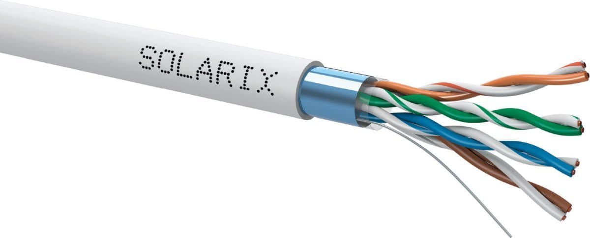 Solarix instalační kabel CAT5E FTP PVC 305m box