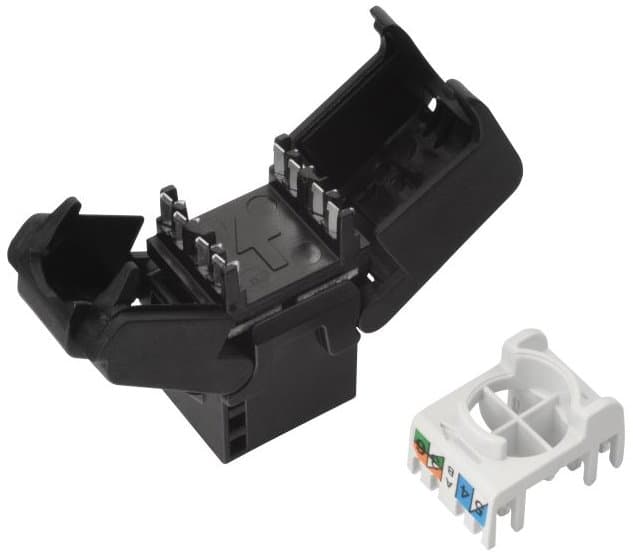 Solarix samořezný keystone CAT6 UTP RJ45, černý