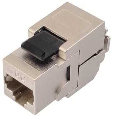 Solarix samořezný keystone CAT6A STP RJ45, černý
