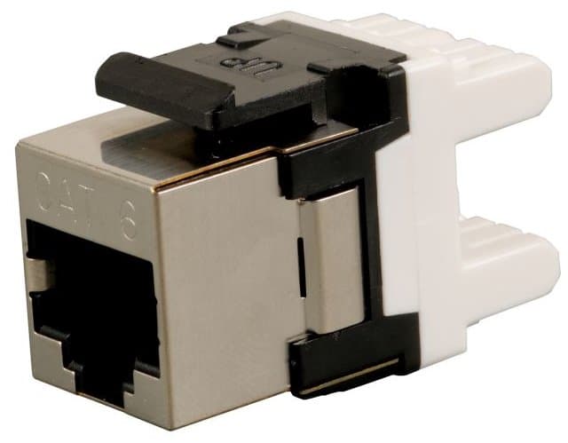 Solarix zařezávací keystone CAT6 STP RJ45, černý