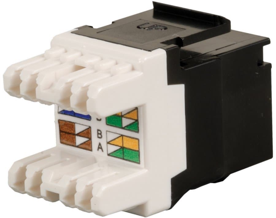 Solarix zařezávací keystone CAT6 UTP RJ45, černý