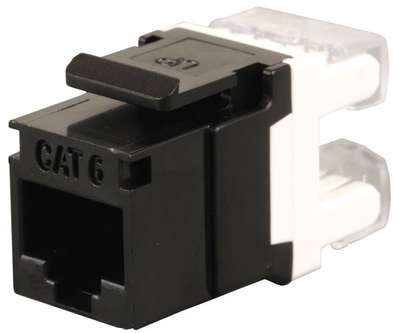 Solarix zařezávací keystone CAT6 UTP RJ45, černý