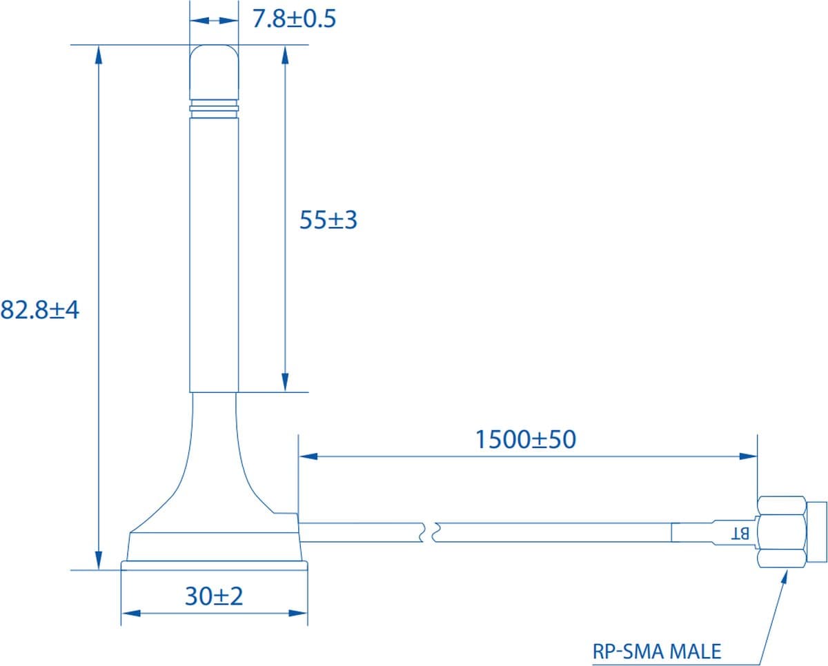Teltonika PR1KRT25 Bluetooth Magnetická SMA Anténa