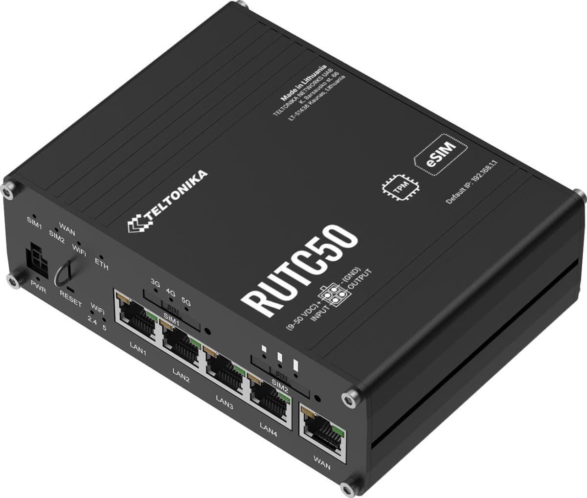 Teltonika RUTC50 Průmyslový 5G eSIM Router 