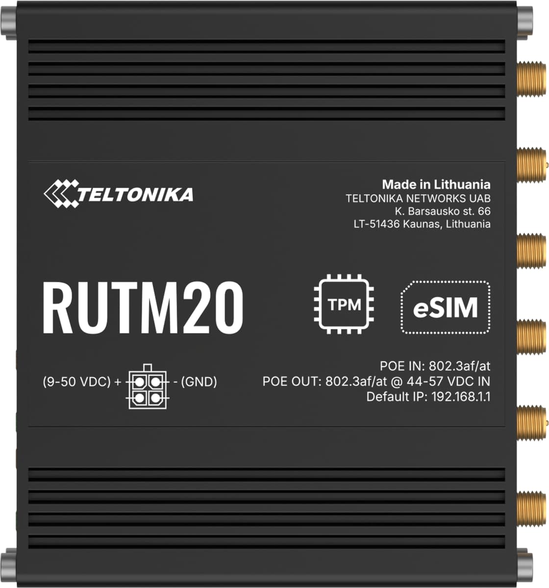 Teltonika RUTM20, Průmyslový 5G Wi-Fi 5 router