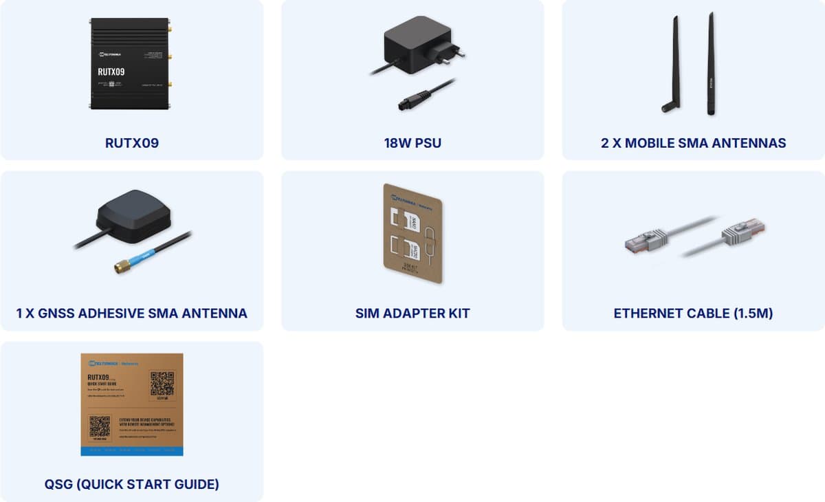 Teltonika RUTX09 Průmyslový LTE-A CAT6 Dual-SIM Router