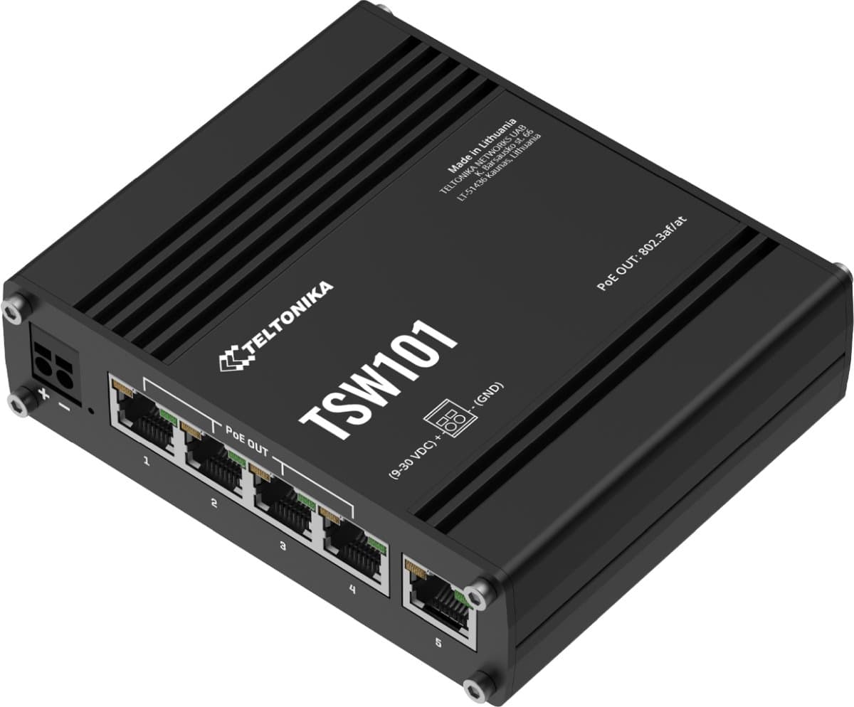Teltonika TSW101 Průmyslový PoE Switch bez Managementu