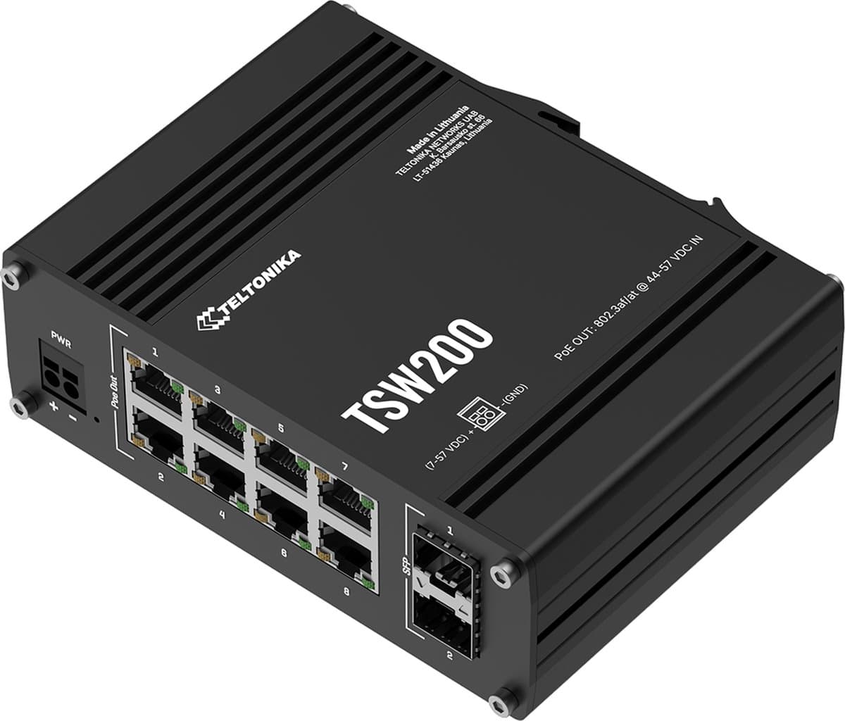Teltonika TSW200 Průmyslový PoE Switch bez Managementu