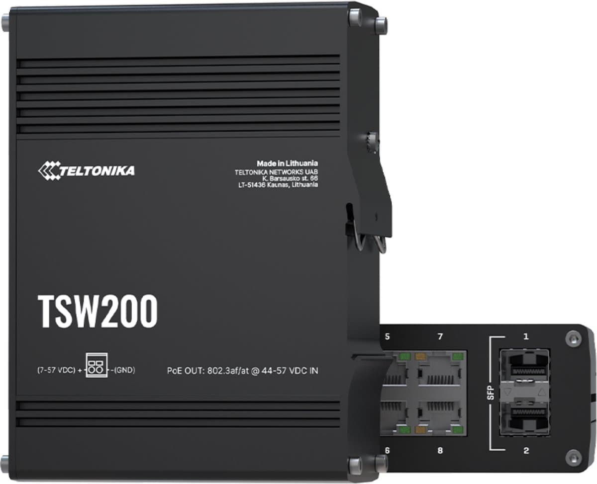 Teltonika TSW200 Průmyslový PoE Switch bez Managementu