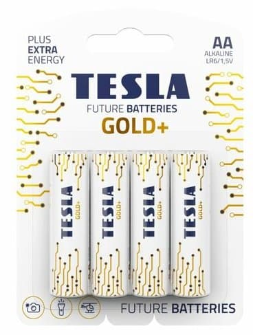 TESLA GOLD alkalická baterie AA (LR06, tužková baterie) 4ks