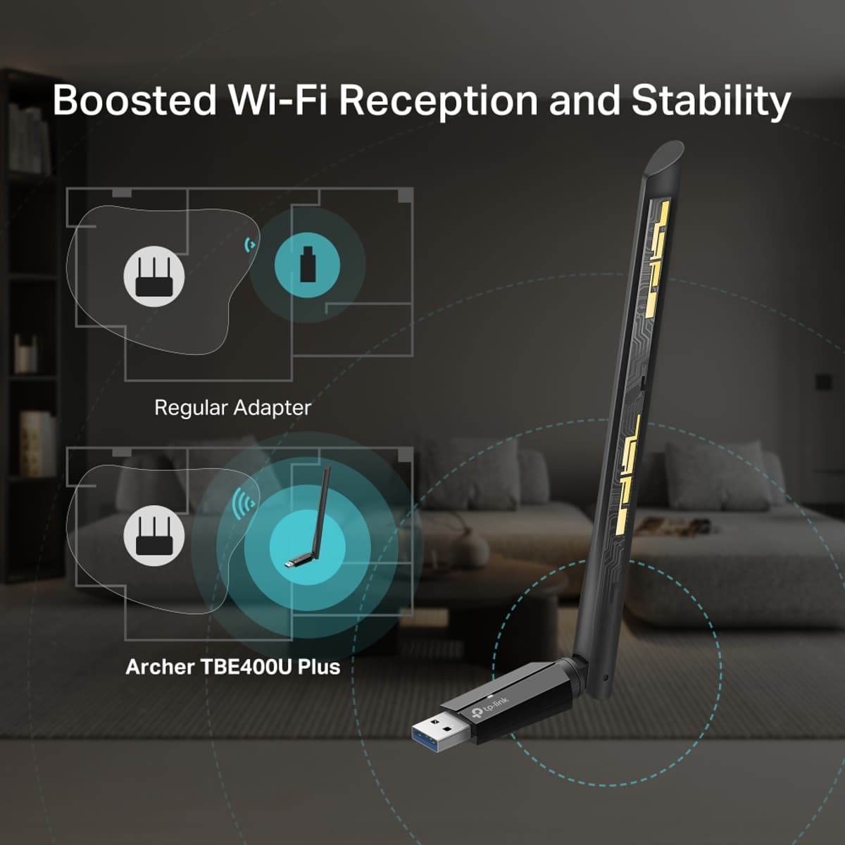 TP-Link Archer TBE400U Plus, Wi-Fi 7 USB adaptér