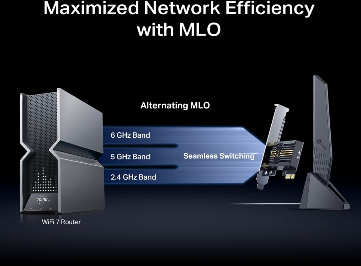 TP-Link Archer TBE553E, Wi-Fi 7 Bluetooth PCIe adaptér