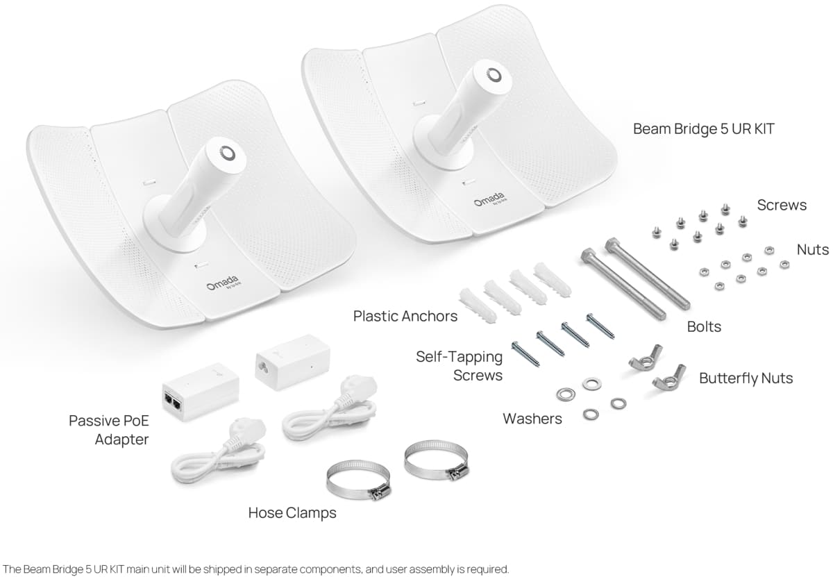 TP-Link Beam Bridge 5 UR KIT, 5GHz bezdrátový bridge