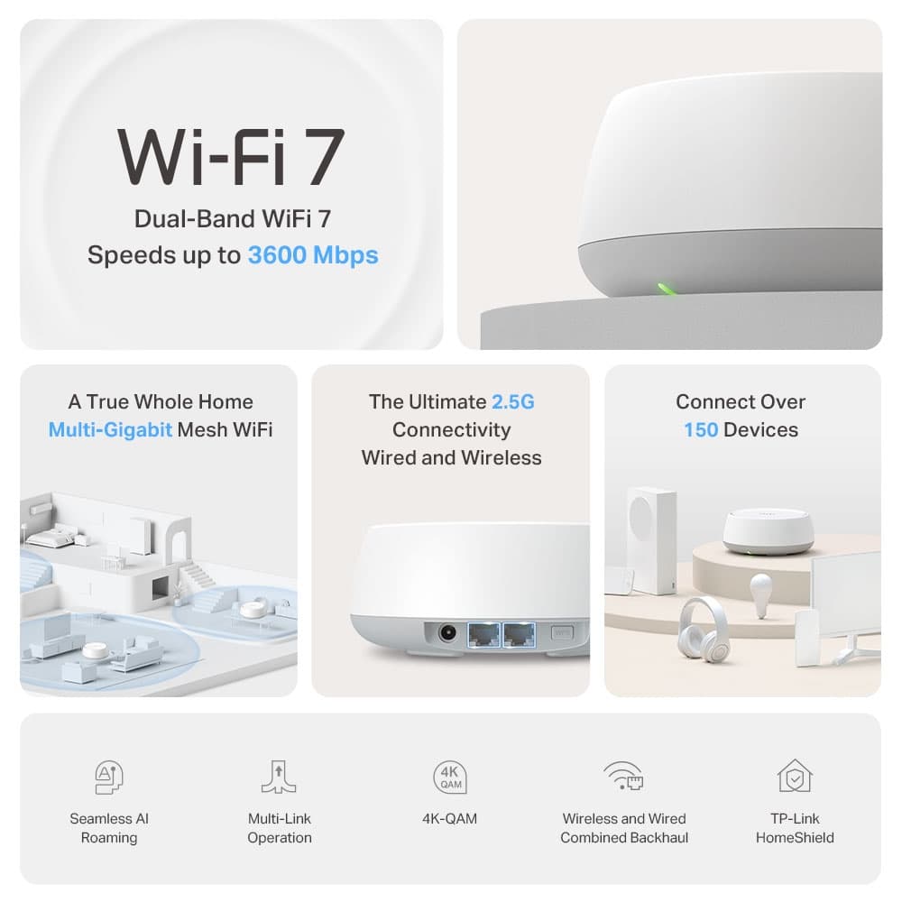 TP-Link Deco BE25 (3-pack) - Meshový Wi-Fi 7 systém