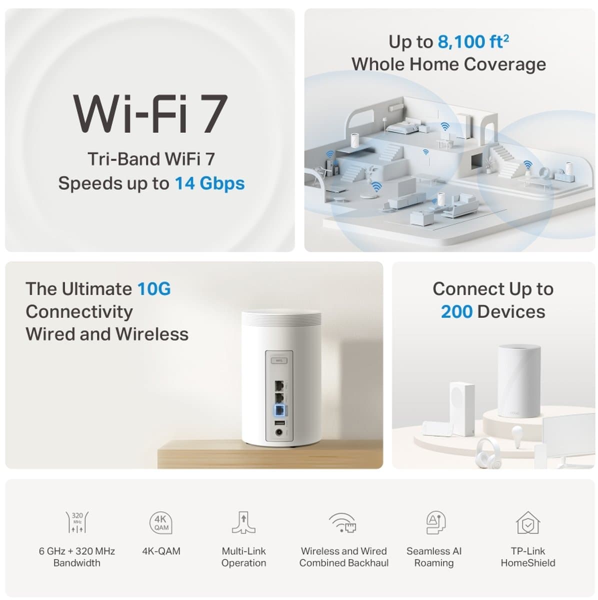 TP-Link Deco BE68, Tri-Band Wi-Fi 7 systém (3-pack)