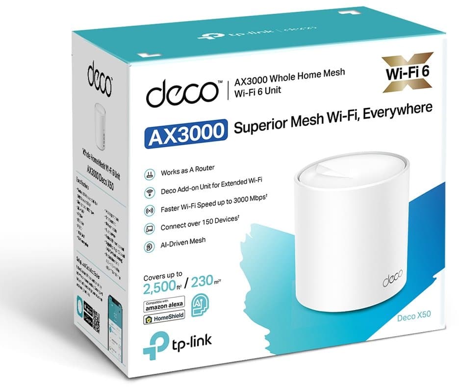 TP-Link Deco X50(1-pack) - Meshový Wi-Fi 6 systém