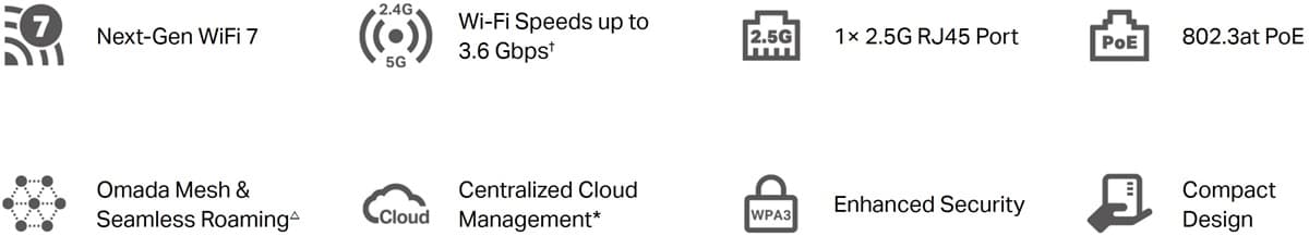 TP-Link EAP723 - BE3600 Wi-Fi 7 Access Point