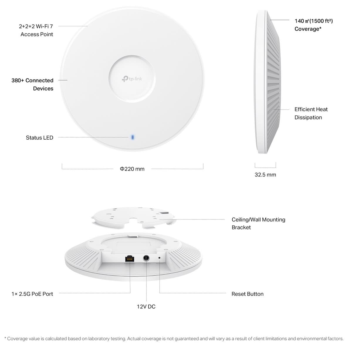 TP-Link EAP772 Tri-Band Wi-Fi 7 Access Point