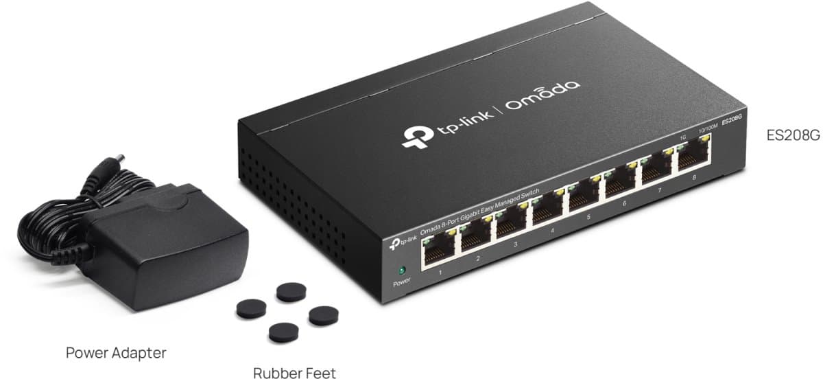 TP-Link ES208G - Omada Gigabitový Managed Switch - 8 port