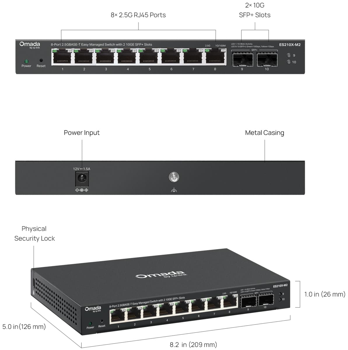 TP-Link ES210X-M2, Omada Easy Managed 2.5G switch 