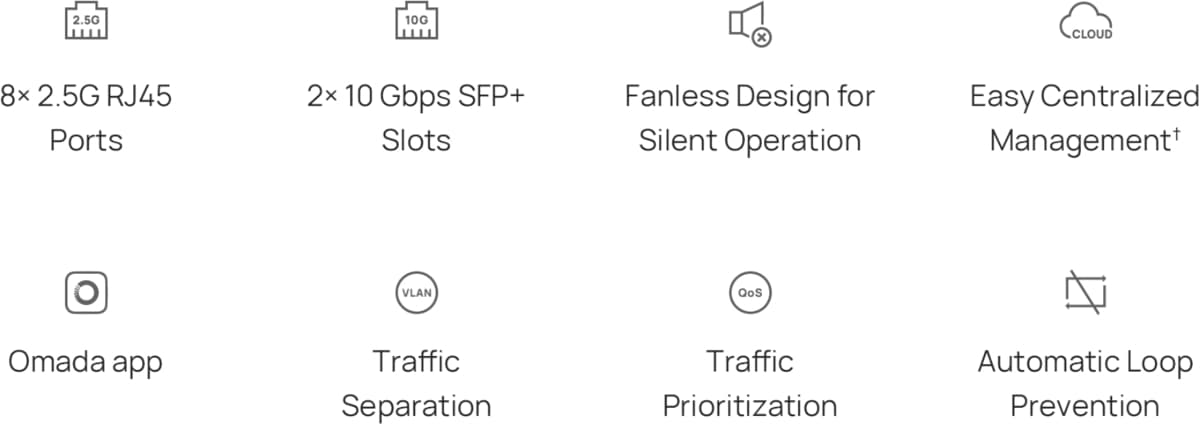 TP-Link ES210X-M2, Omada Easy Managed 2.5G switch 