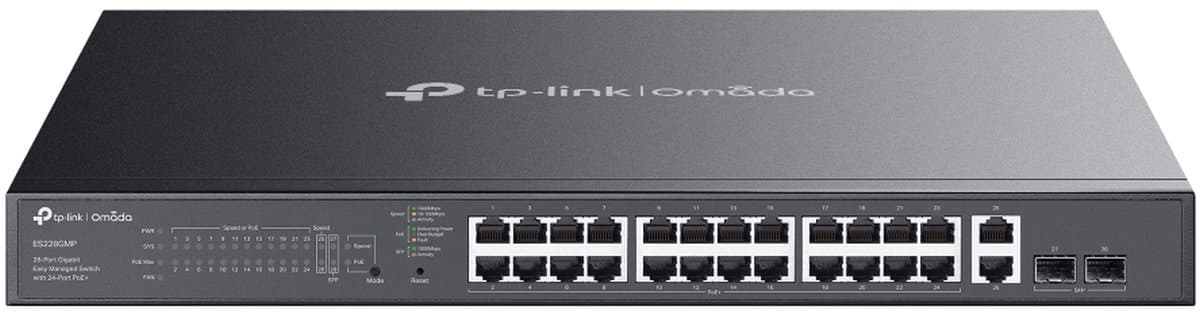 TP-Link ES228GMP - Omada PoE switch, 24-port PoE+