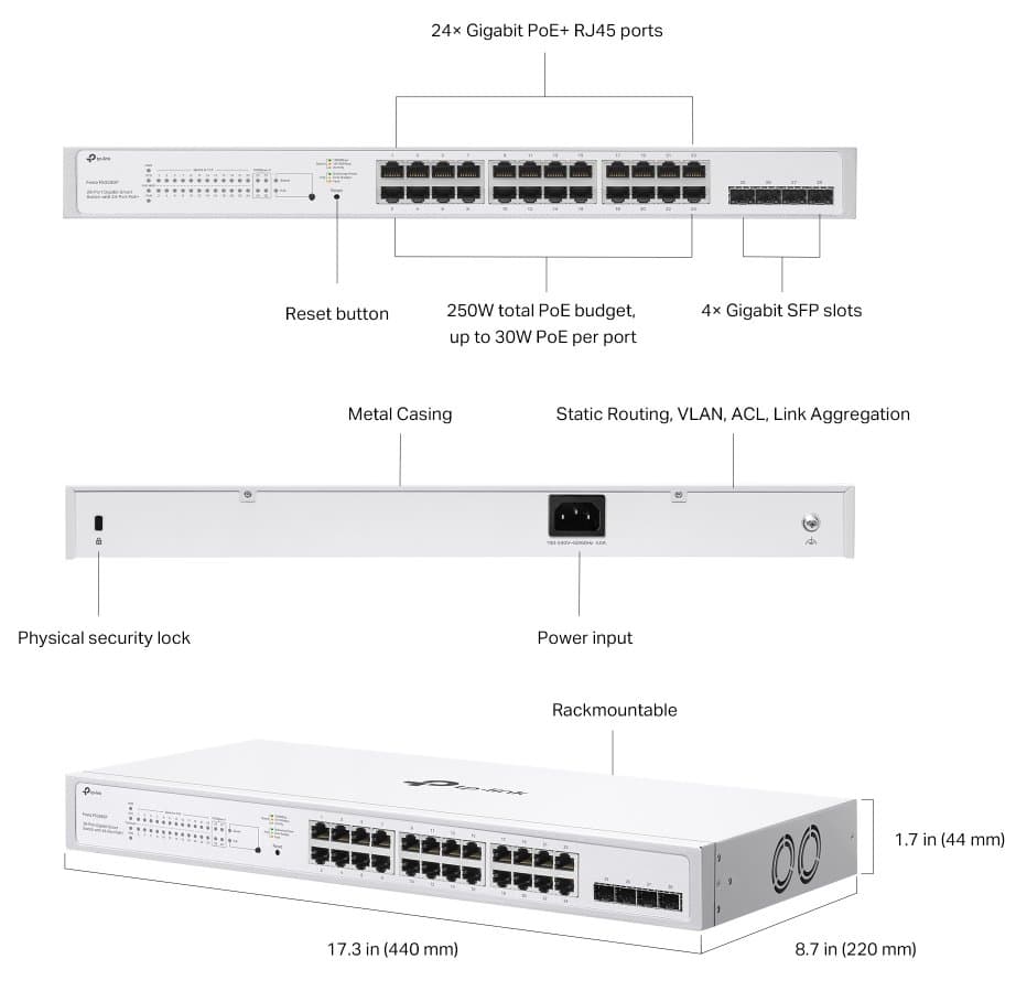 TP-Link Festa FS328GP Smart PoE+ Switch