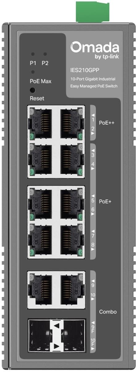 TP-Link IES210GPP - Omada průmyslový PoE switch