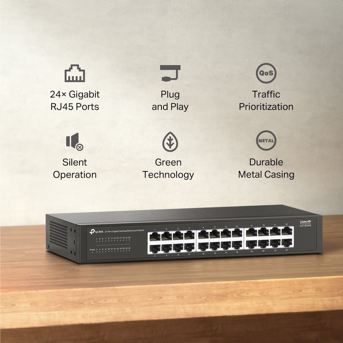 TP-Link LS1024G - 24-portový Gigabitový switch
