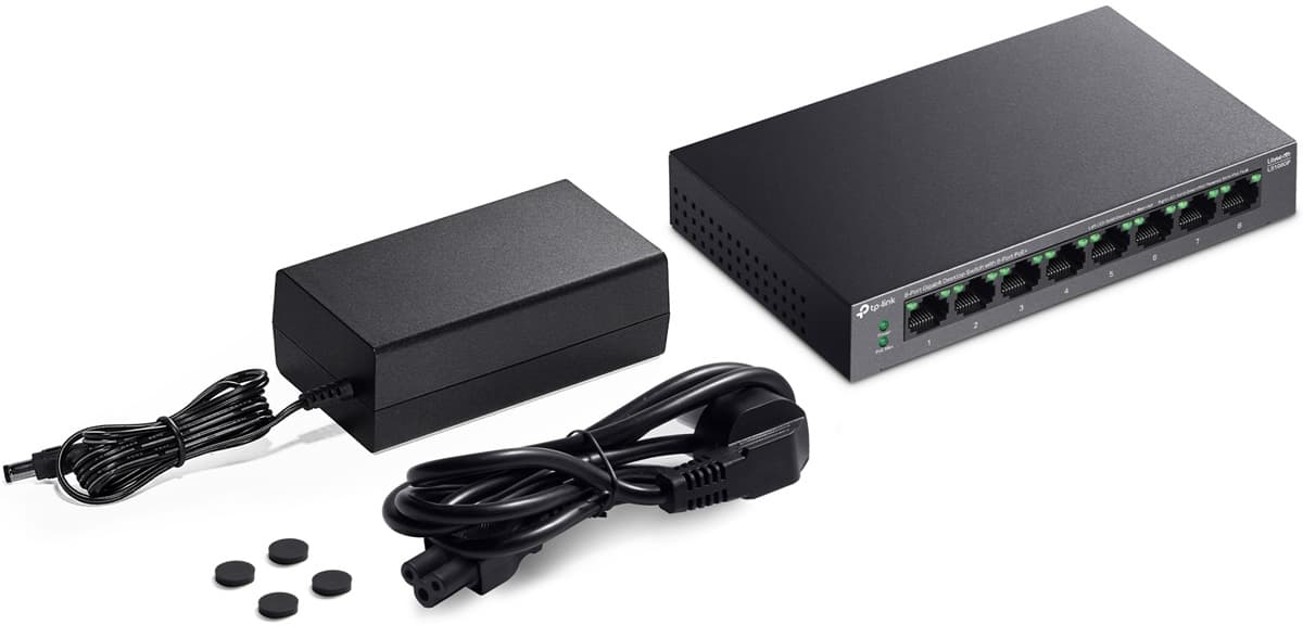 TP-Link LS108GP - 8-portový gigabitový PoE+ switch