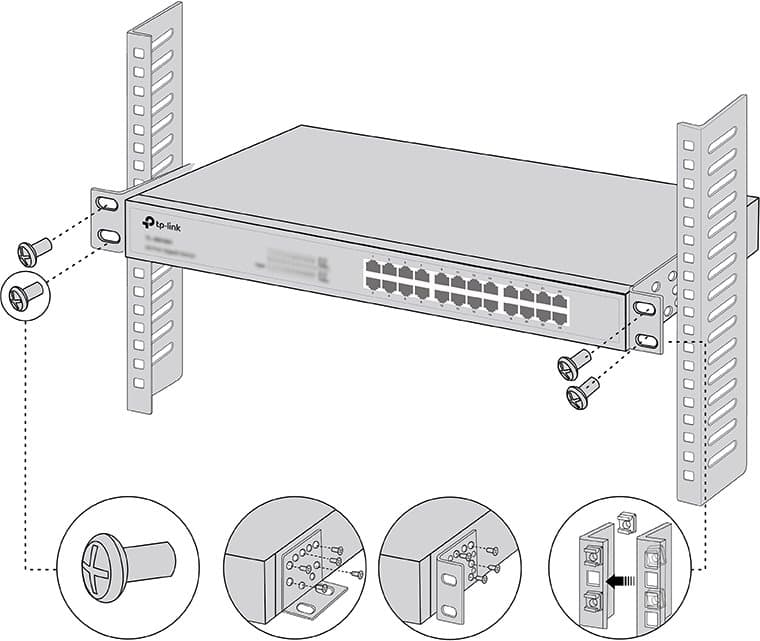TP-Link RackMount Kit-19 - Rack mount kit, 19"
